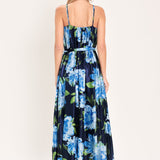 ELEGANT BLOSSOM WOVEN MAXI DRESS