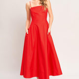 SUMMER CITY WOVEN MIDI DRESS