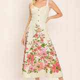 BLOSSOM WHISPER WOVEN MIDI DRESS