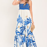 PALM ESCAPE WOVEN MAXI DRESS