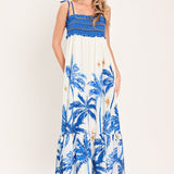 PALM ESCAPE WOVEN MAXI DRESS