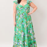 FRESH BLOSSOM WOVEN MAXI DRESS