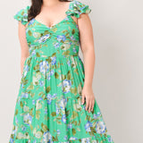 FRESH BLOSSOM WOVEN MAXI DRESS