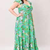 FRESH BLOSSOM WOVEN MAXI DRESS