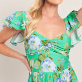 FRESH BLOSSOM WOVEN MAXI DRESS