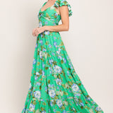 FRESH BLOSSOM WOVEN MAXI DRESS