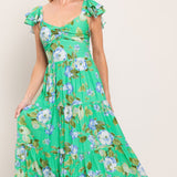 FRESH BLOSSOM WOVEN MAXI DRESS