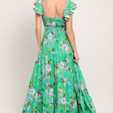 FRESH BLOSSOM WOVEN MAXI DRESS