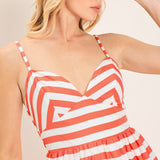 BOARDWALK STRIPE WOVEN MIDI DRESS