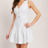 SKY GARDEN WOVEN MINI DRESS