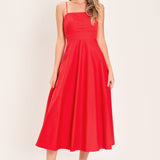 MODERN ROMANCE WOVEN MIDI DRESS