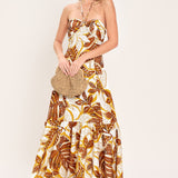 AMBER PALM PARADISE WOVEN MAXI DRESS