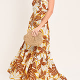 AMBER PALM PARADISE WOVEN MAXI DRESS
