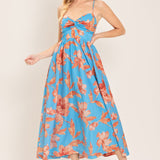 LAGOON ROMANCE WOVEN MIDI DRESS