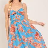 LAGOON ROMANCE WOVEN MIDI DRESS