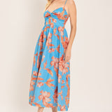 LAGOON ROMANCE WOVEN MIDI DRESS