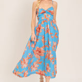 LAGOON ROMANCE WOVEN MIDI DRESS