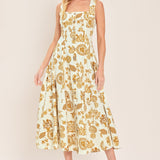 CITRUS COAST WOVEN MIDI DRESS