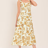 CITRUS COAST WOVEN MIDI DRESS