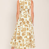 CITRUS COAST WOVEN MIDI DRESS