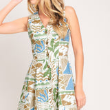 DESERT MOSAIC WOVEN MINI DRESS