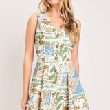 DESERT MOSAIC WOVEN MINI DRESS
