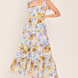 SOFTLY SUNKISSED WOVEN MIDI DRESS