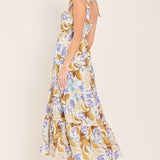 SOFTLY SUNKISSED WOVEN MIDI DRESS