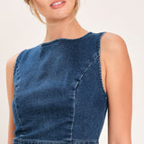 CLASSIC DENIM MINI DRESS