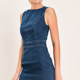 CLASSIC DENIM MINI DRESS