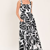 MONO BLOOM WOVEN MAXI DRESS