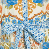 ROYAL GARDEN SOIREE WOVEN MIDI SHIRT DRESS