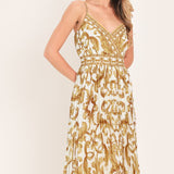 ROYAL GARDEN WOVEN MAXI DRESS