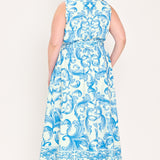 BLUE CHATEAU WOVEN MAXI DRESS