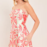 SUNSET ROYALTY WOVEN MIDI DRESS