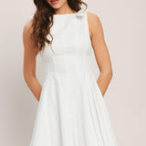 ELEGANT MOMENT WOVEN MINI DRESS