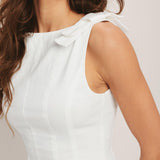 ELEGANT MOMENT WOVEN MINI DRESS