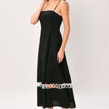 NOIR WHISPER WOVEN MIDI DRESS