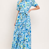 OCEAN GARDEN WOVEN MIDI DRESS
