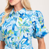 OCEAN GARDEN WOVEN MIDI DRESS