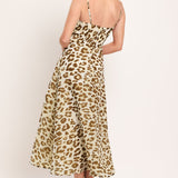 LEOPARD GRACE WOVEN MIDI DRESS