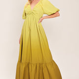 CITRINE GARDEN WOVEN MAXI DRESS