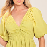 CITRINE GARDEN WOVEN MAXI DRESS