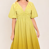 CITRINE GARDEN WOVEN MAXI DRESS