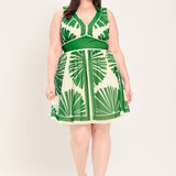 PALM BREEZE WOVEN MINI DRESS