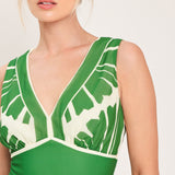 PALM BREEZE WOVEN MINI DRESS