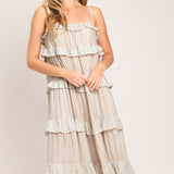 DUNE SERENA WOVEN MIDI DRESS