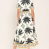 MONACO MOONLIGHT WOVEN SHIRT MIDI DRESS