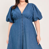 SOFT GIRL DENIM MINI DRESS
