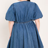 SOFT GIRL DENIM MINI DRESS